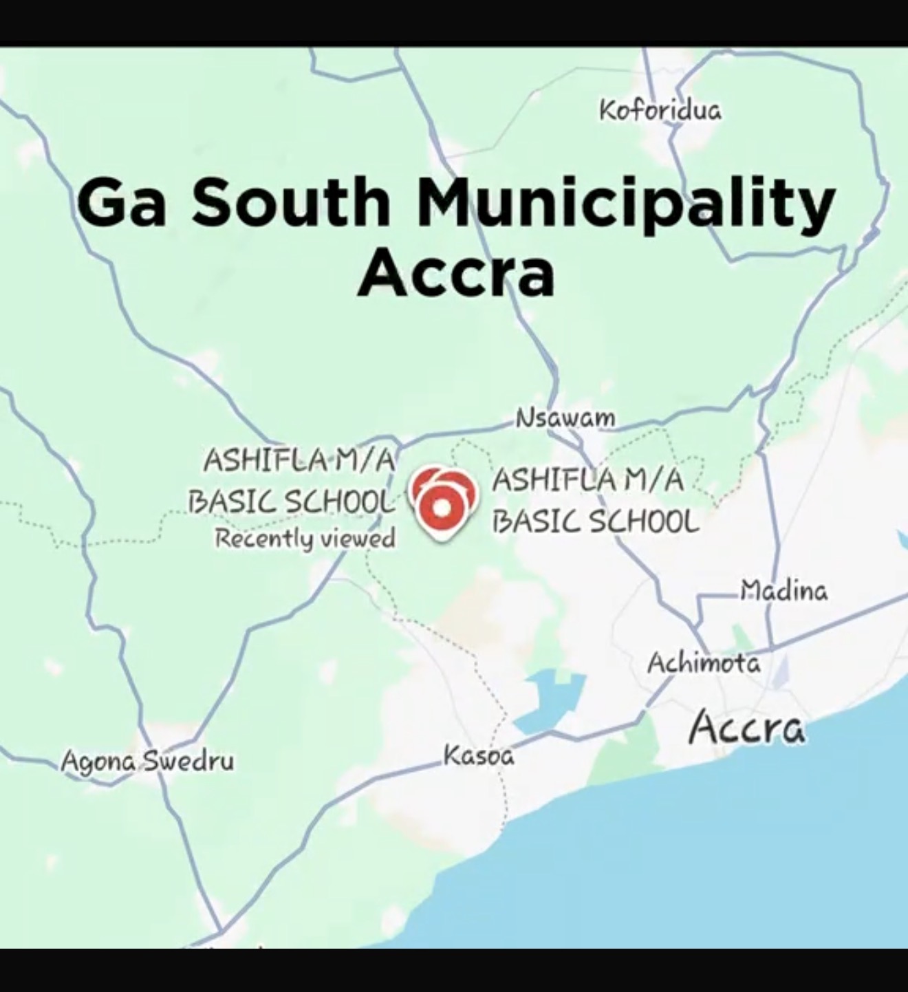 Ashifla Royal estate location in Ga South Municipality, Accra